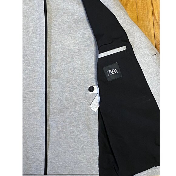 HIP ZARA MEN'S GREY BLAZER, L, STYLISH CLASSIC SLIM FIT STRETCH COMFY - Picture 5 of 7
